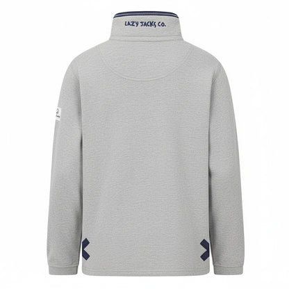 Grey - Back - Lazy Jacks Boys Quarter Zip Sweatshirt