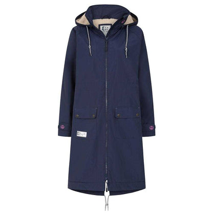 Marine - Back - Lazy Jacks Womens-Ladies Long Length Waterproof Jacket