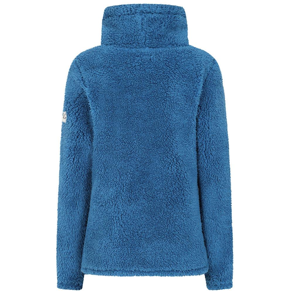 Teal - Back - Lazy Jacks Womens-Ladies Roll Neck Sweatshirt