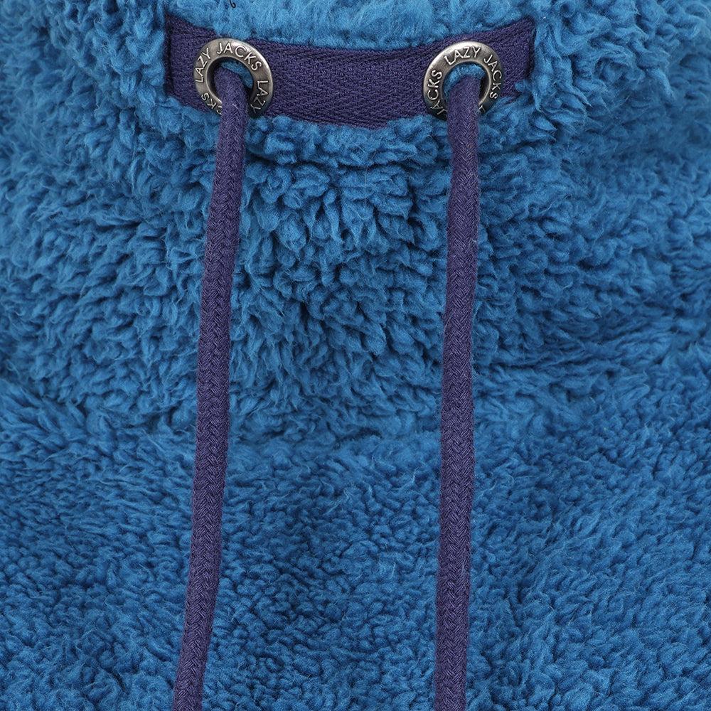 Teal - Side - Lazy Jacks Womens-Ladies Roll Neck Sweatshirt