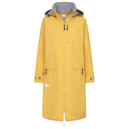 Yellow - Front - Lazy Jacks Womens-Ladies Long Length Snug Fit Waterproof Jacket