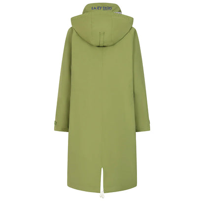 Green - Back - Lazy Jacks Womens-Ladies Long Length Snug Fit Waterproof Jacket