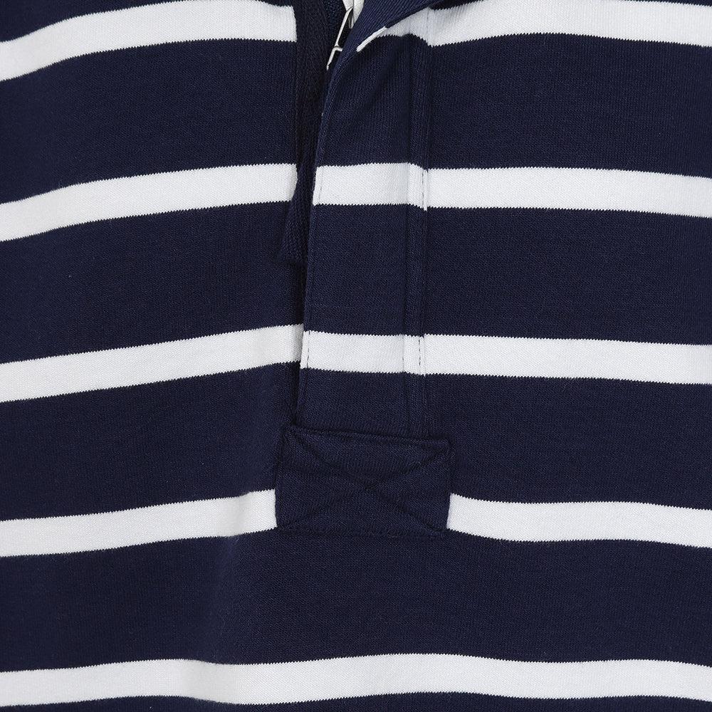 Marine - Side - Lazy Jacks Unisex Adult Striped Sweatshirt