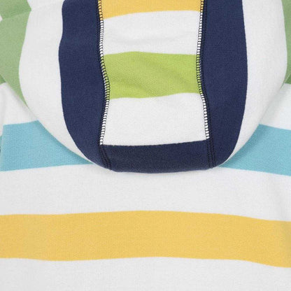 Green - Lifestyle - Lazy Jacks Womens-Ladies Striped Full Zip Hoodie
