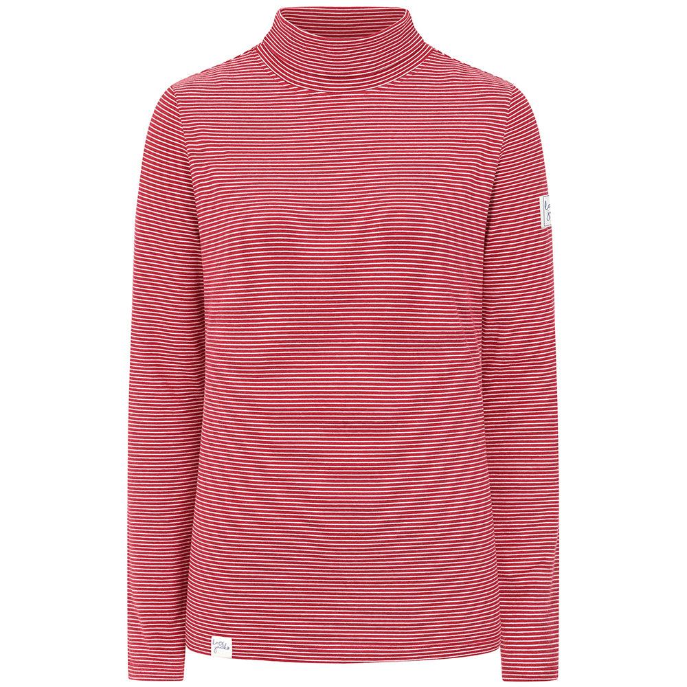 Red - Front - Lazy Jacks Womens-Ladies Lightweight Roll Neck Top