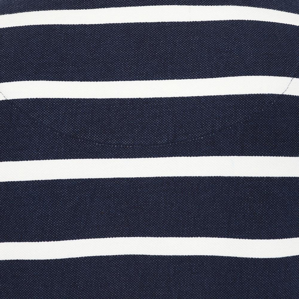 Twilight - Side - Lazy Jacks Womens-Ladies Contrast Striped Pique Button Neck Sweatshirt