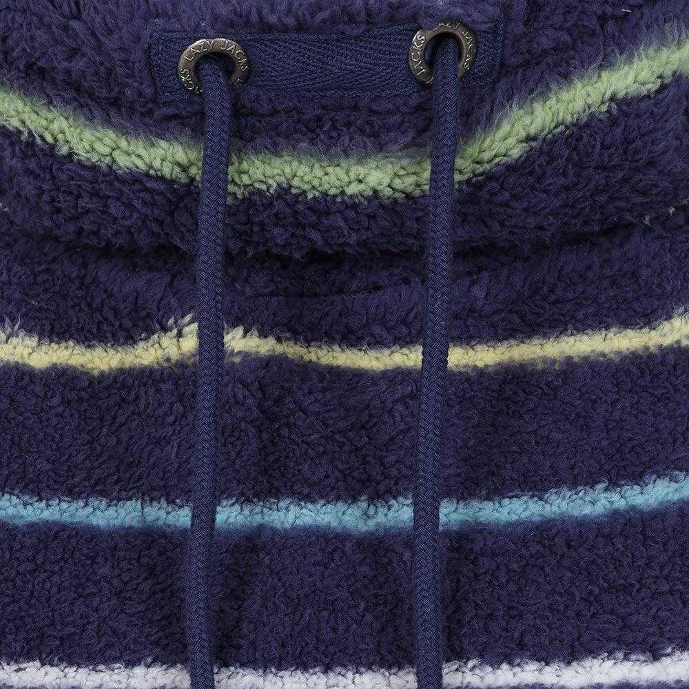 Winter Green - Side - Lazy Jacks Womens-Ladies Striped Roll Neck Sweatshirt