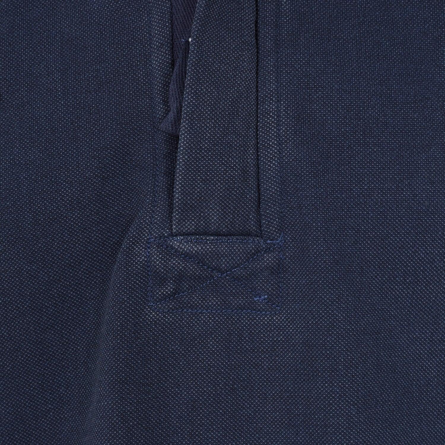 Marine - Back - Lazy Jacks Mens Textured Quarter Zip Sweatshirt