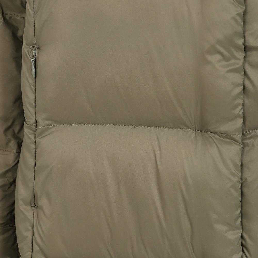 Khaki - Side - Lazy Jacks Womens-Ladies Long Puffer Jacket