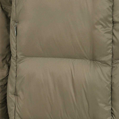 Khaki - Side - Lazy Jacks Womens-Ladies Long Puffer Jacket