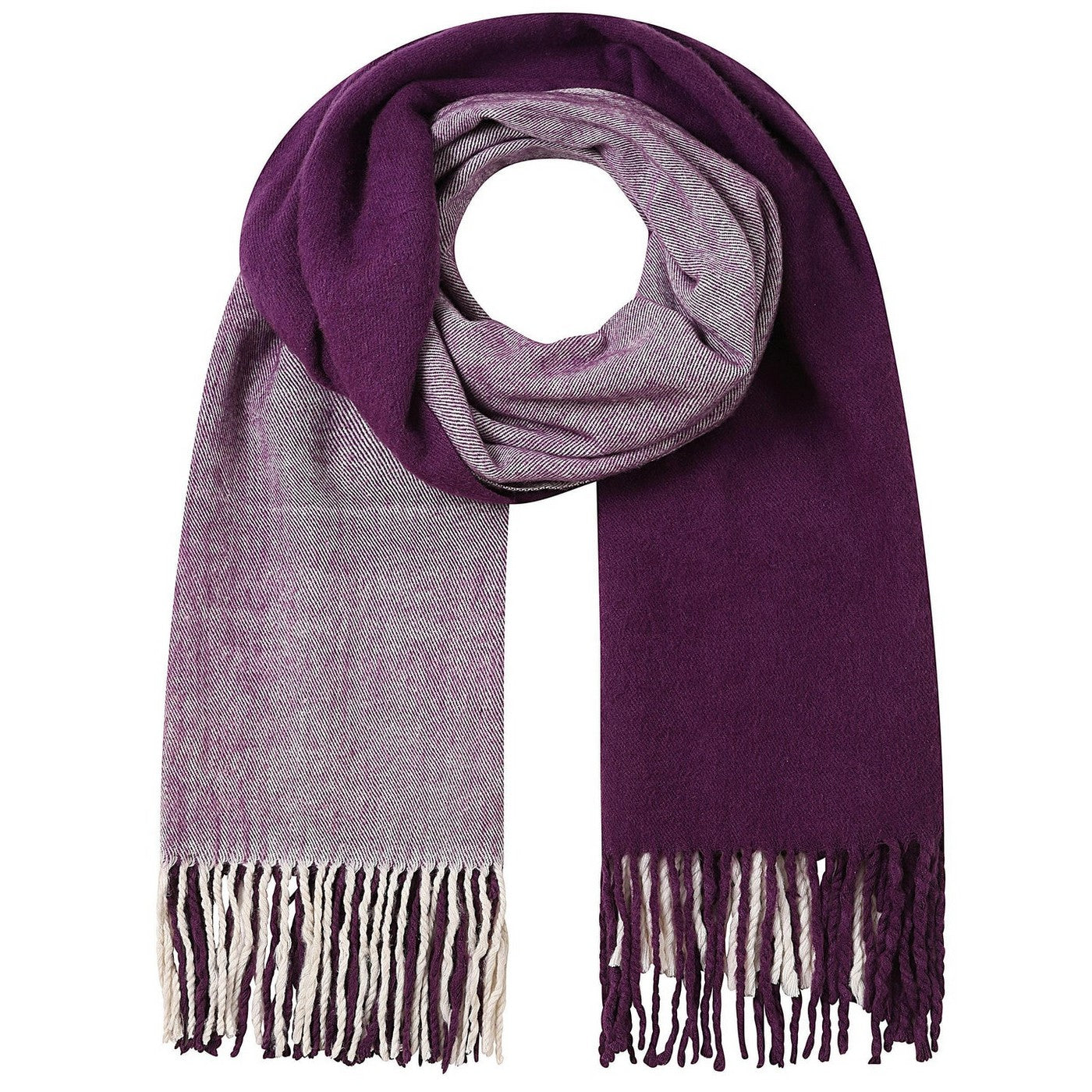 Mauve - Front - Lazy Jacks Colour Block Oversized Blanket Scarf