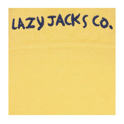 Lemon - Side - Lazy Jacks Womens-Ladies Pique Button Neck Sweatshirt