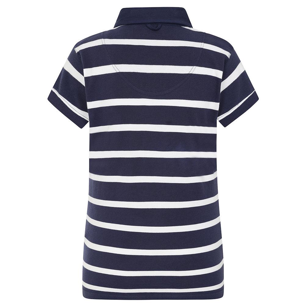 Twilight - Back - Lazy Jacks Womens-Ladies Striped Cotton Pique Polo Shirt
