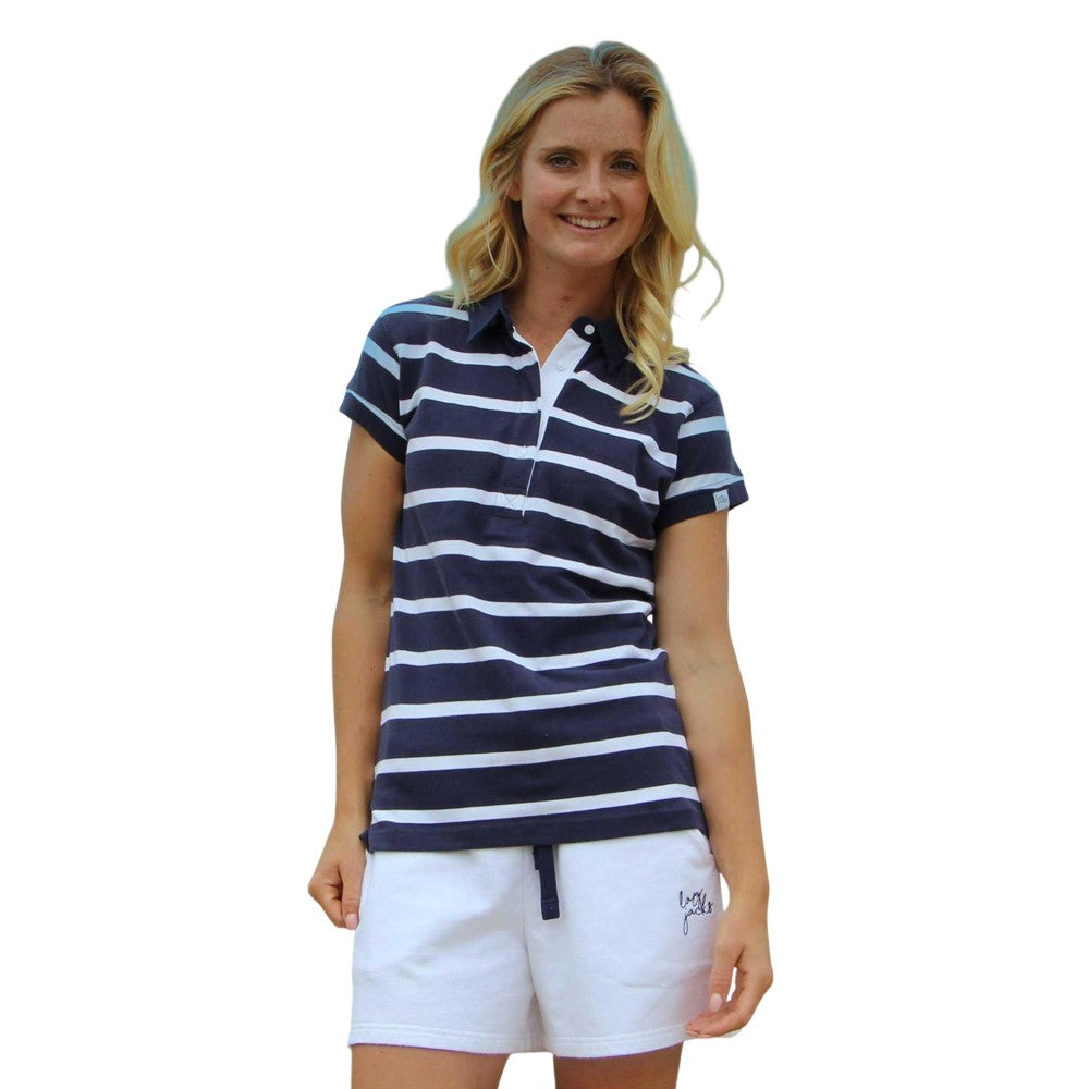 Twilight - Pack Shot - Lazy Jacks Womens-Ladies Striped Cotton Pique Polo Shirt