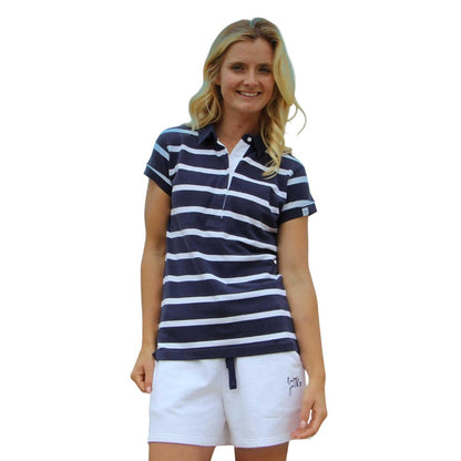 Twilight - Pack Shot - Lazy Jacks Womens-Ladies Striped Cotton Pique Polo Shirt