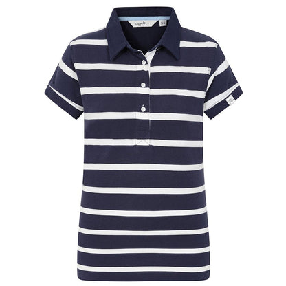 Twilight - Front - Lazy Jacks Womens-Ladies Striped Cotton Pique Polo Shirt
