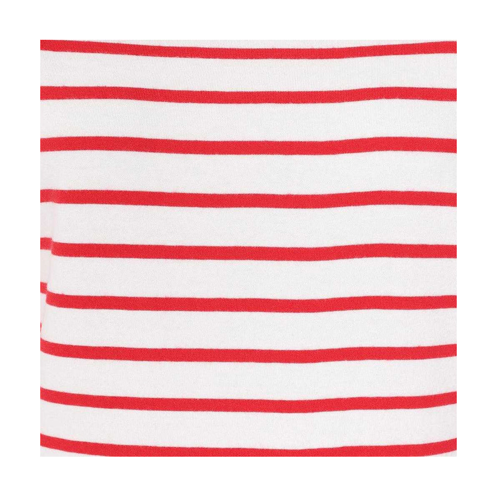 Red - Side - Lazy Jacks Womens-Ladies Breton Long-Sleeved Top