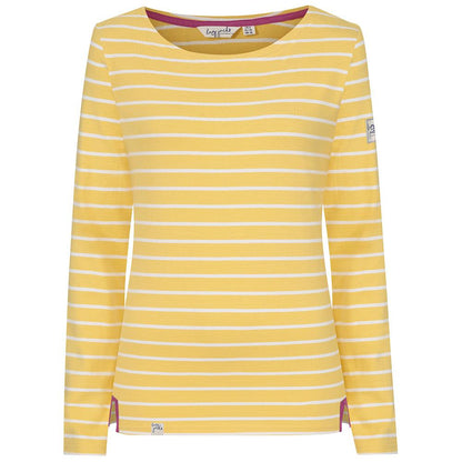 Lemon - Front - Lazy Jacks Womens-Ladies Breton Long-Sleeved Top
