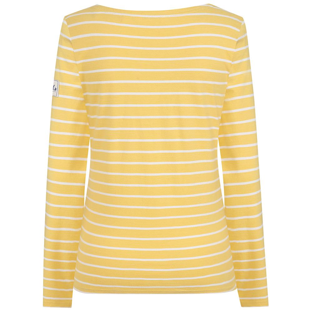 Lemon - Back - Lazy Jacks Womens-Ladies Breton Long-Sleeved Top