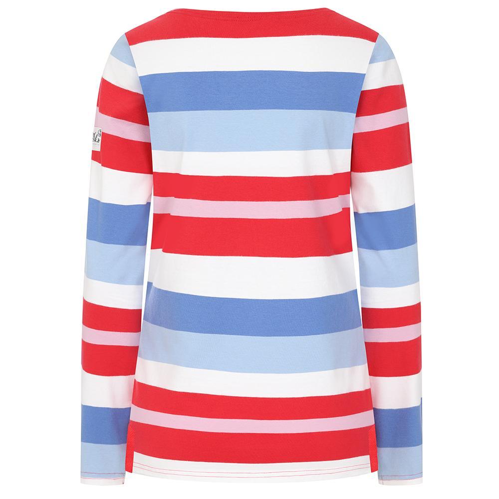 Red - Back - Lazy Jacks Womens-Ladies Long-Sleeved T-Shirt