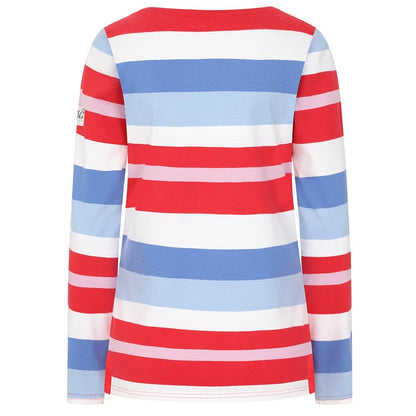 Red - Back - Lazy Jacks Womens-Ladies Long-Sleeved T-Shirt