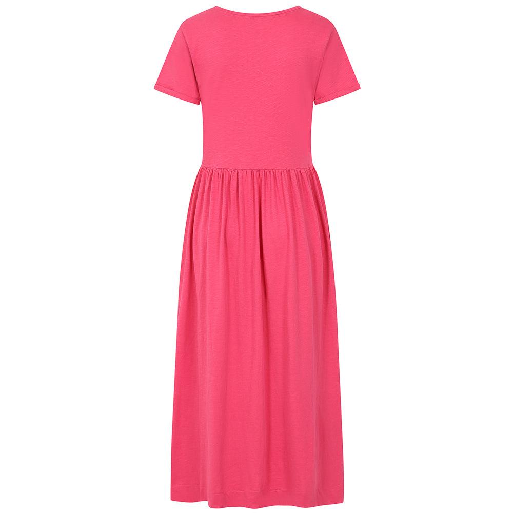 Cherry - Back - Lazy Jacks Womens-Ladies Long Gathered Dress