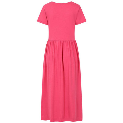 Cherry - Back - Lazy Jacks Womens-Ladies Long Gathered Dress