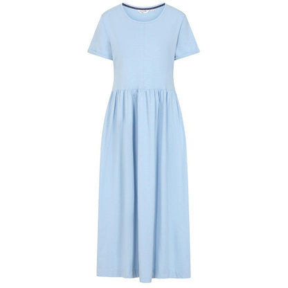 Sky - Front - Lazy Jacks Womens-Ladies Long Gathered Dress