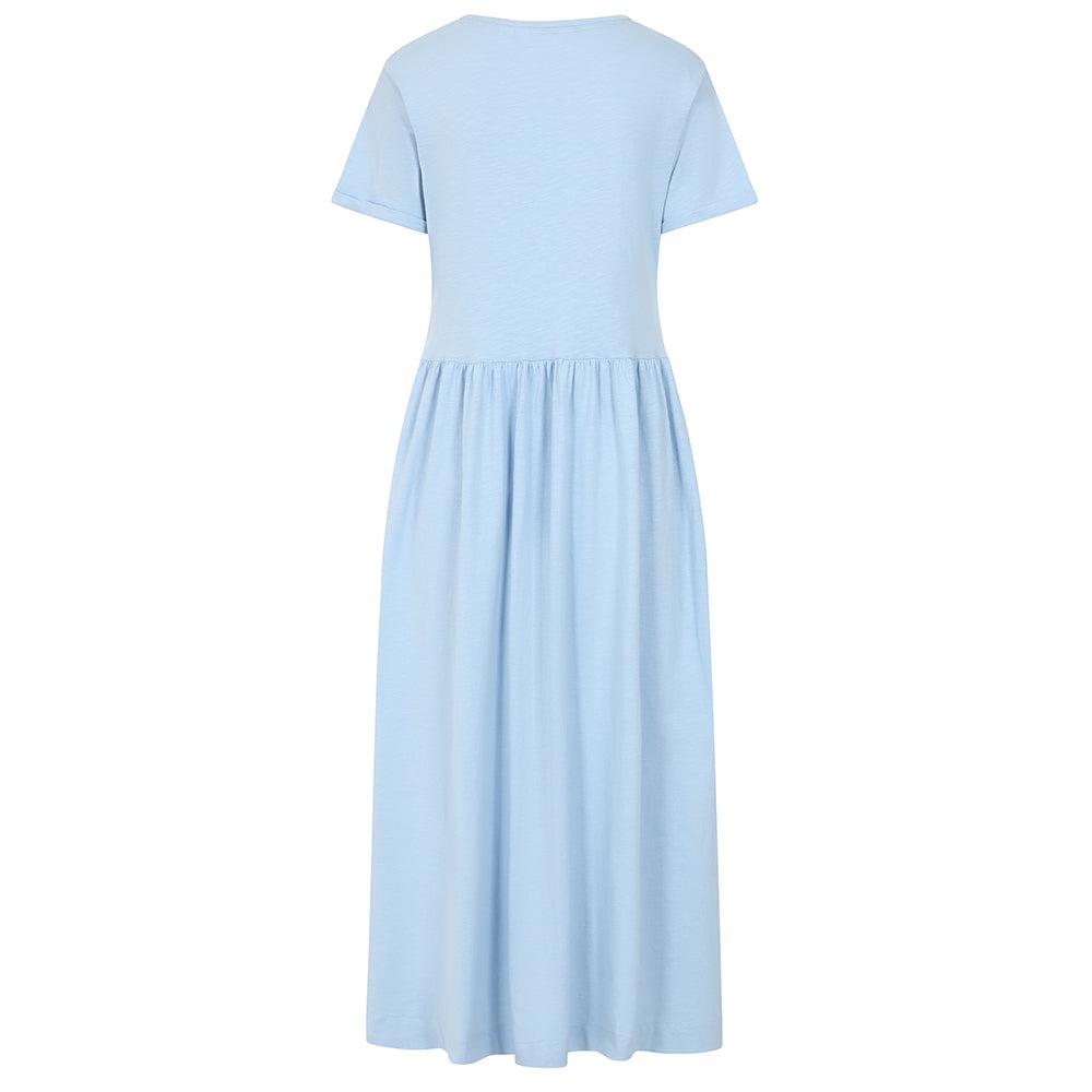 Sky - Back - Lazy Jacks Womens-Ladies Long Gathered Dress