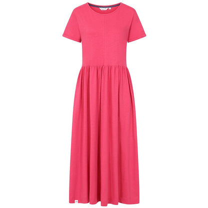 Cherry - Front - Lazy Jacks Womens-Ladies Long Gathered Dress