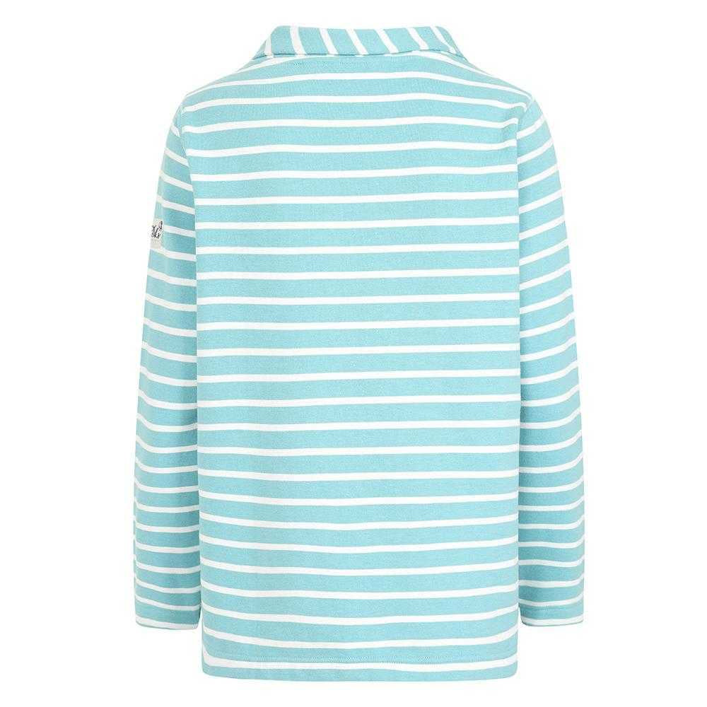 Ocean - Back - Lazy Jacks Womens-Ladies Striped Roll Neck Sweatshirt