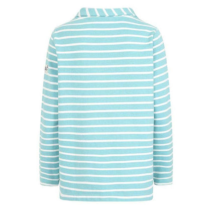 Ocean - Back - Lazy Jacks Womens-Ladies Striped Roll Neck Sweatshirt