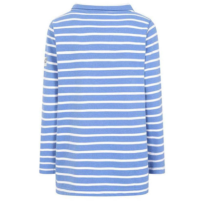 Sapphire - Back - Lazy Jacks Womens-Ladies Striped Roll Neck Sweatshirt