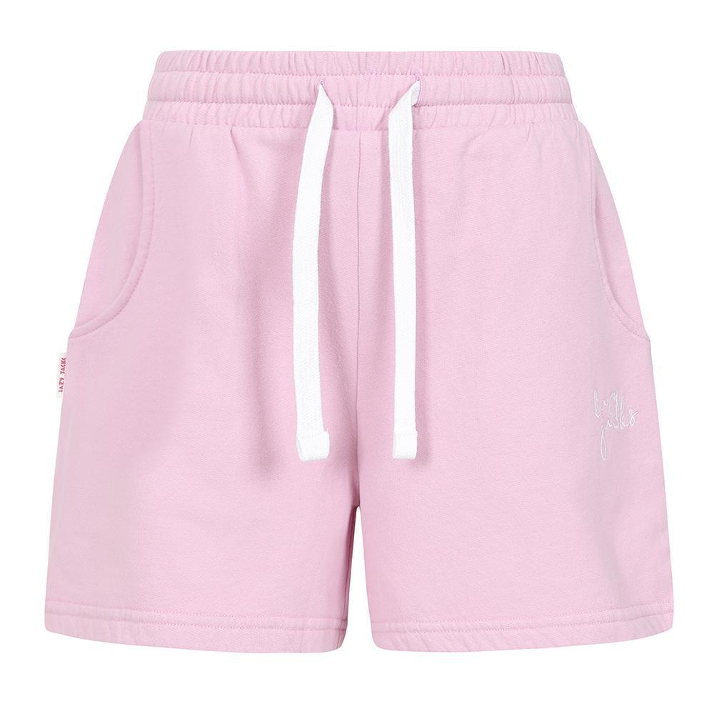 Pink - Front - Lazy Jacks Womens-Ladies Sweat Shorts