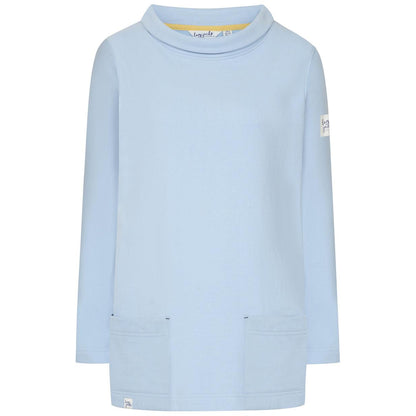Sky - Front - Lazy Jacks Womens-Ladies Plain Roll Neck Sweatshirt