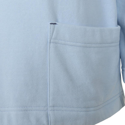 Sky - Back - Lazy Jacks Womens-Ladies Plain Roll Neck Sweatshirt