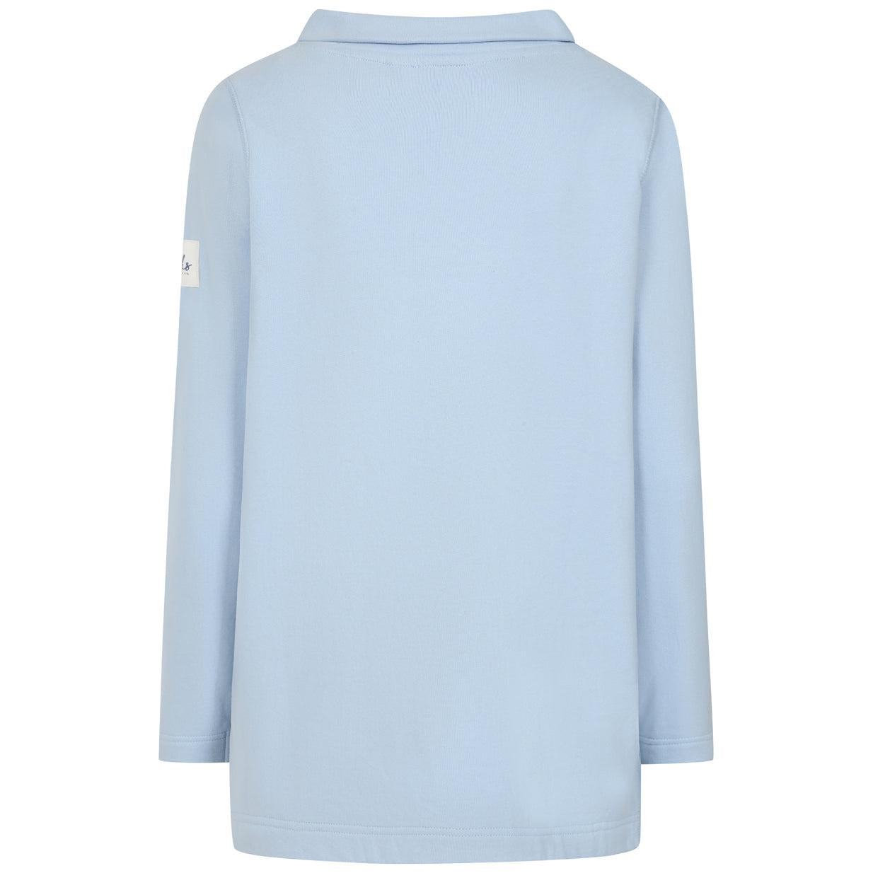 Sky - Side - Lazy Jacks Womens-Ladies Plain Roll Neck Sweatshirt