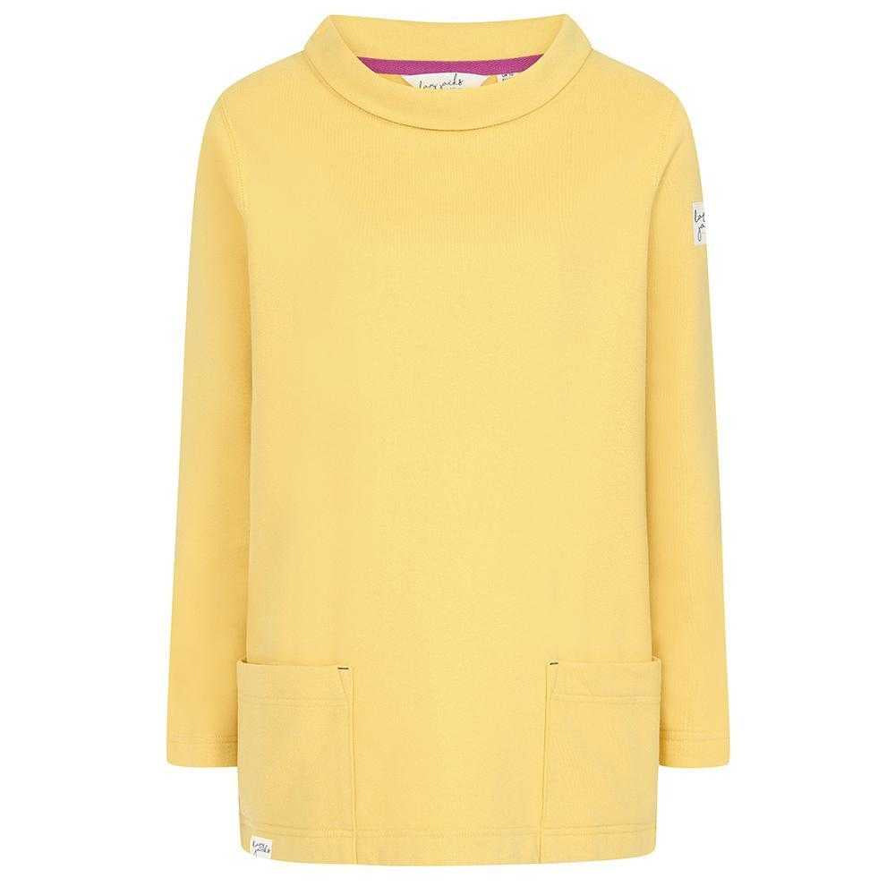 Lemon - Front - Lazy Jacks Womens-Ladies Plain Roll Neck Sweatshirt