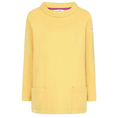Lemon - Front - Lazy Jacks Womens-Ladies Plain Roll Neck Sweatshirt