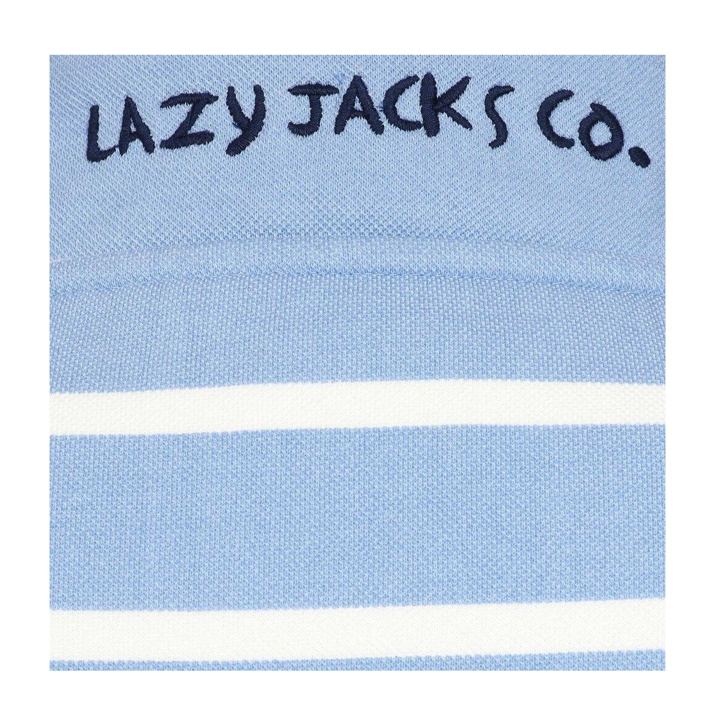 Sky - Side - Lazy Jacks Womens-Ladies Pique Button Neck Sweatshirt