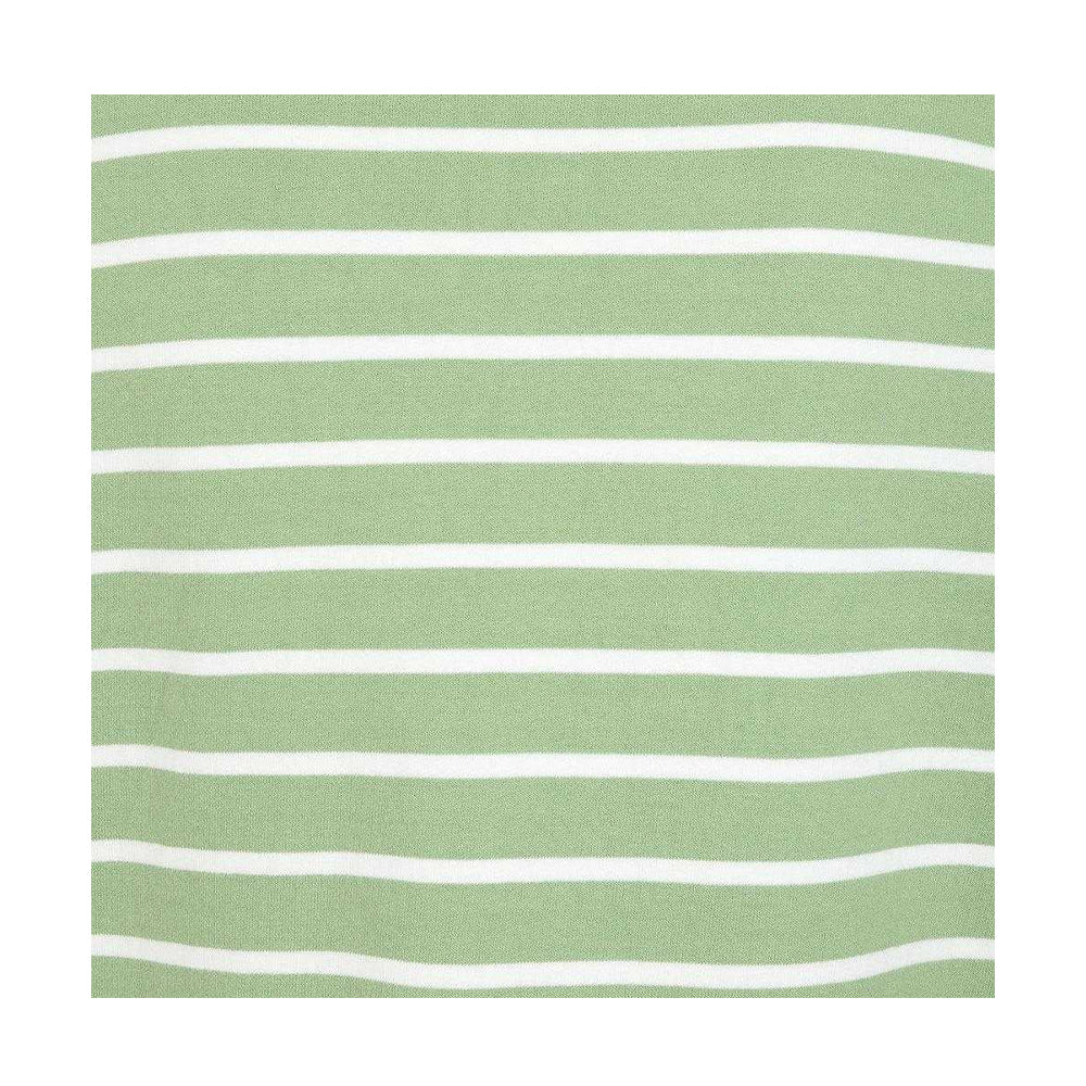 Grass Green - Side - Lazy Jacks Womens-Ladies Striped Roll Neck Sweatshirt