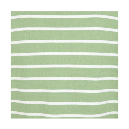 Grass Green - Side - Lazy Jacks Womens-Ladies Striped Roll Neck Sweatshirt