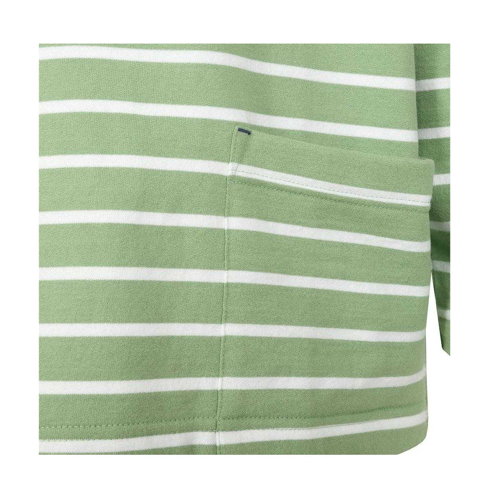 Grass Green - Lifestyle - Lazy Jacks Womens-Ladies Striped Roll Neck Sweatshirt