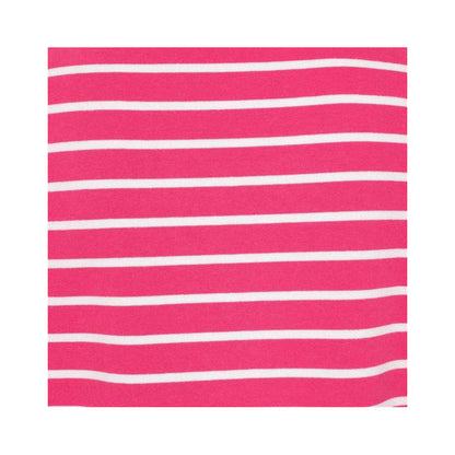 Lipstick Pink - Side - Lazy Jacks Womens-Ladies Striped Roll Neck Sweatshirt