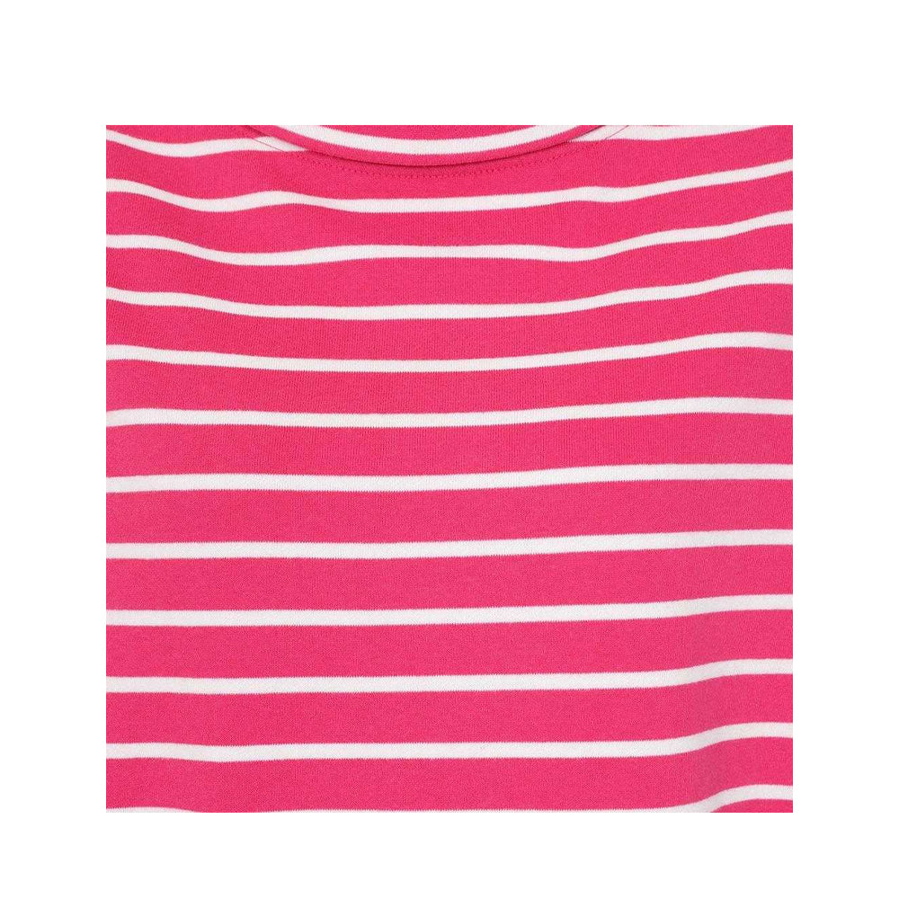 Lipstick Pink - Lifestyle - Lazy Jacks Womens-Ladies Striped Roll Neck Sweatshirt