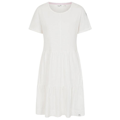 White - Front - Lazy Jacks Womens-Ladies Tiered Dress