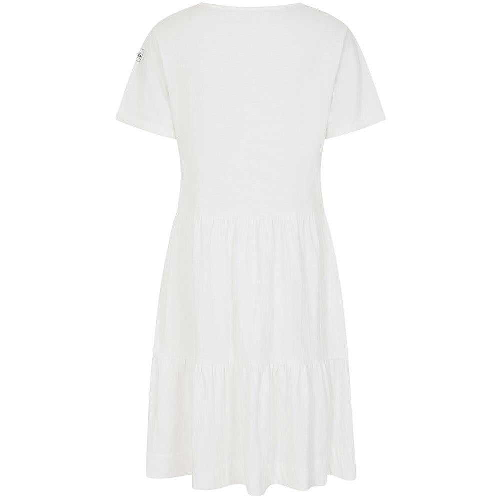 White - Back - Lazy Jacks Womens-Ladies Tiered Dress