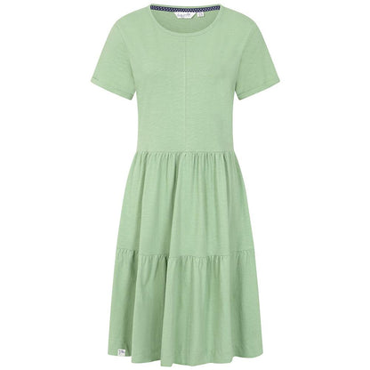 Grass Green - Front - Lazy Jacks Womens-Ladies Tiered Dress