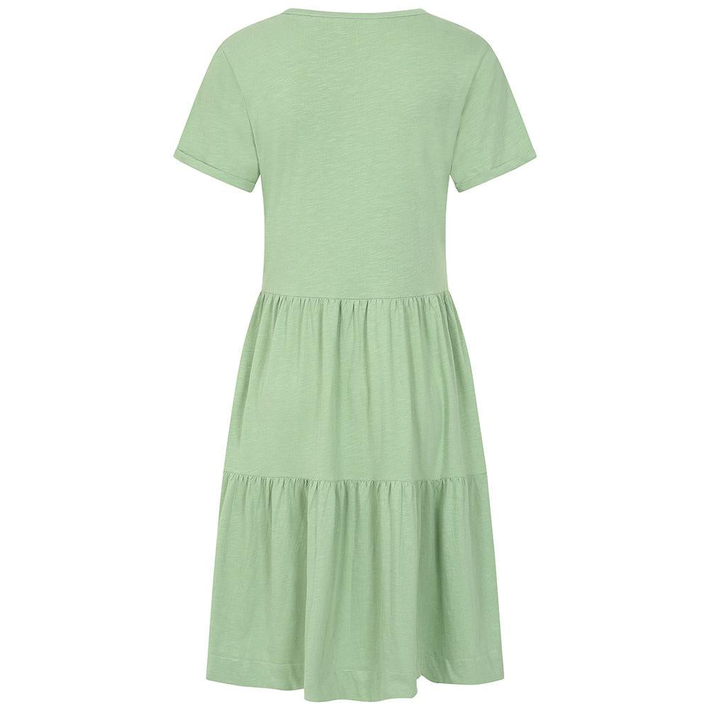 Grass Green - Back - Lazy Jacks Womens-Ladies Tiered Dress