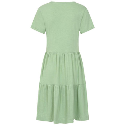 Grass Green - Back - Lazy Jacks Womens-Ladies Tiered Dress